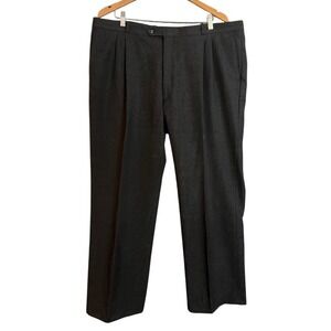 Givenchy Monsieur Charcoal Wool Pleated Dress Pants Men Size 42R